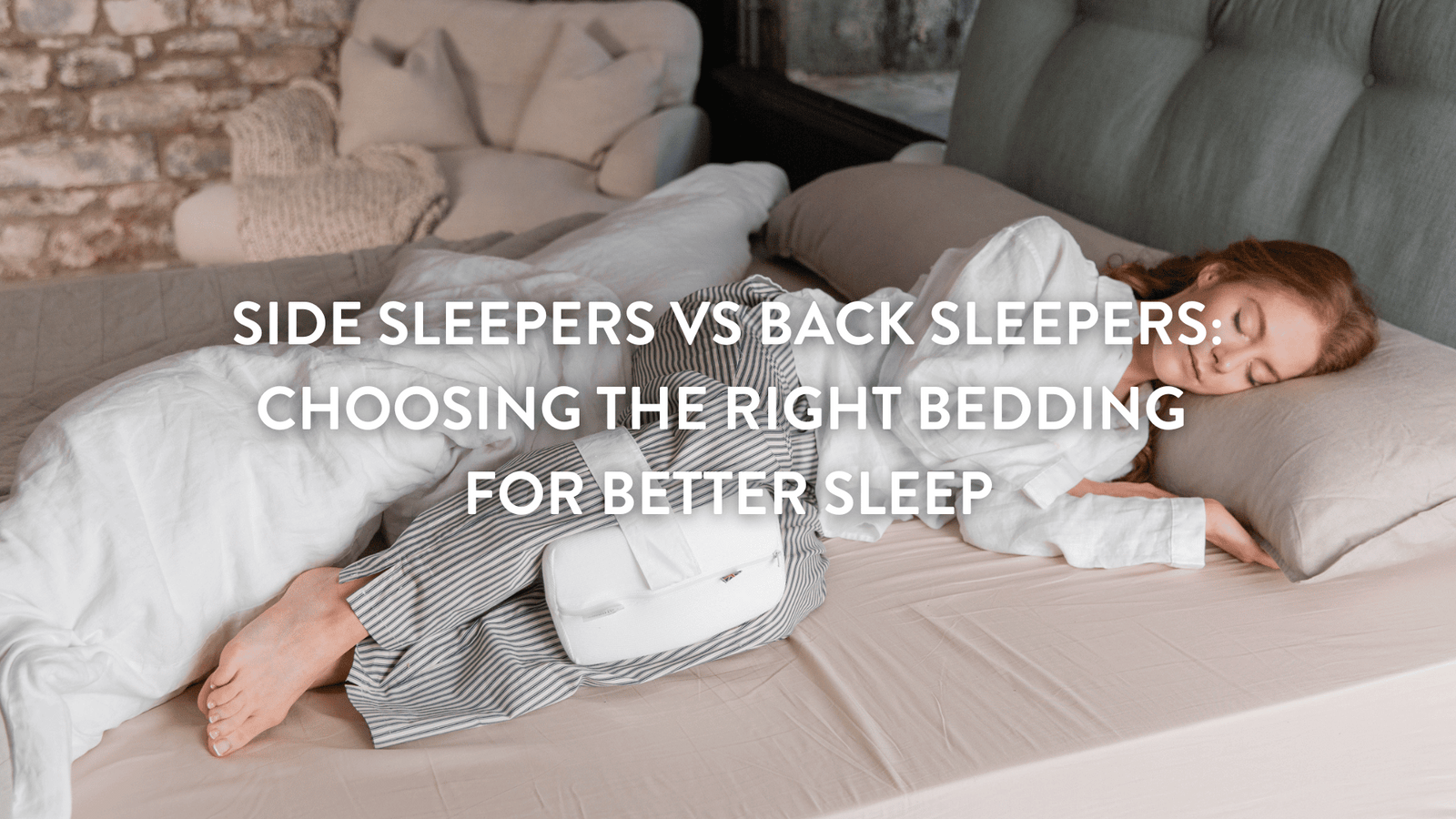 Person in bed sleeping on their side