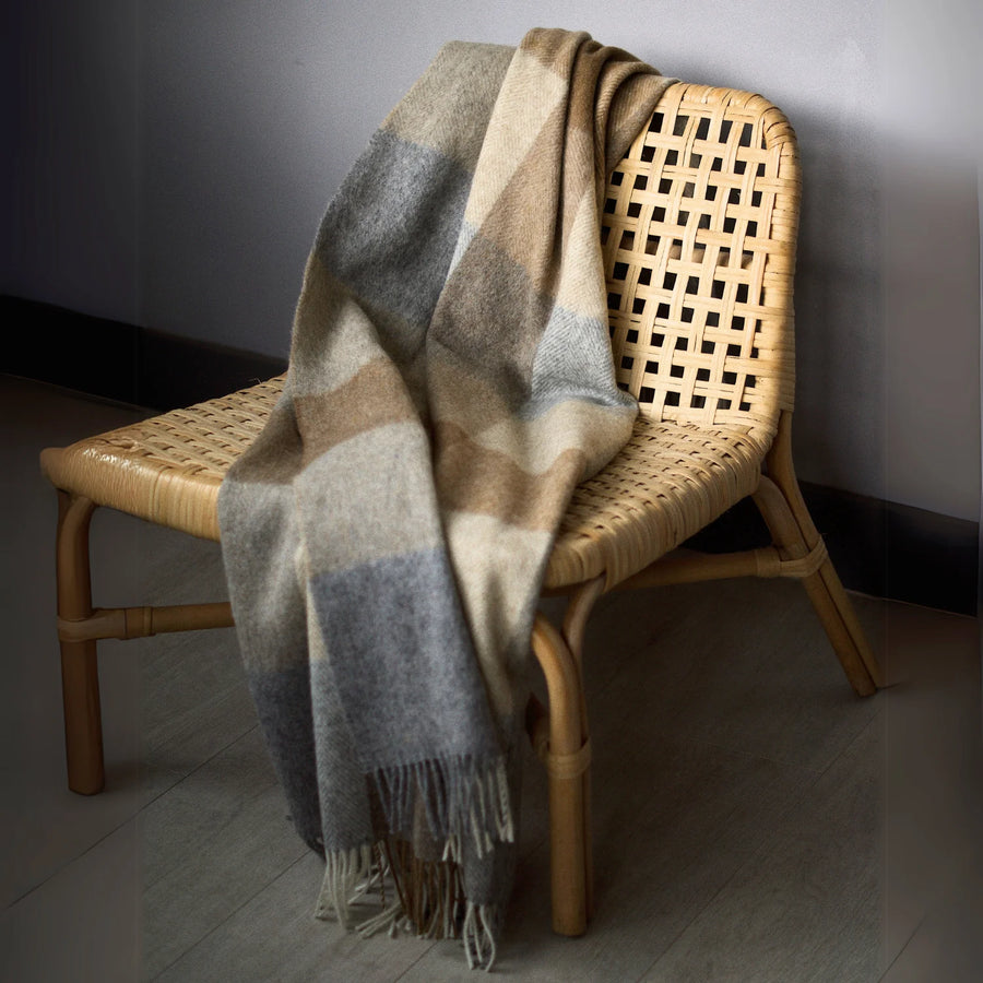British Lambswool Blanket check