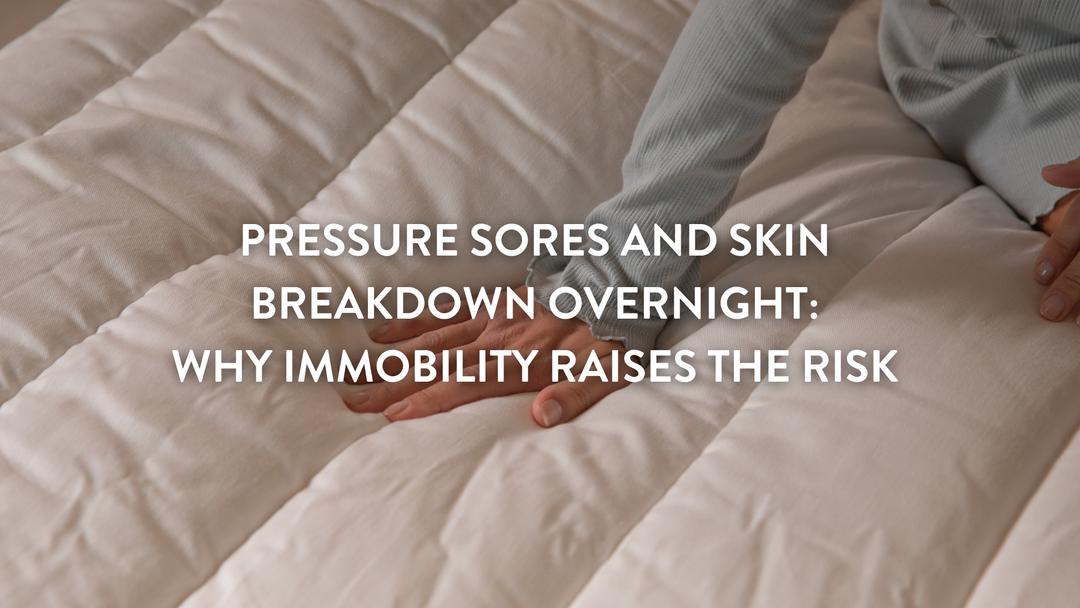 Person pressing down on a Putnams wool duvet