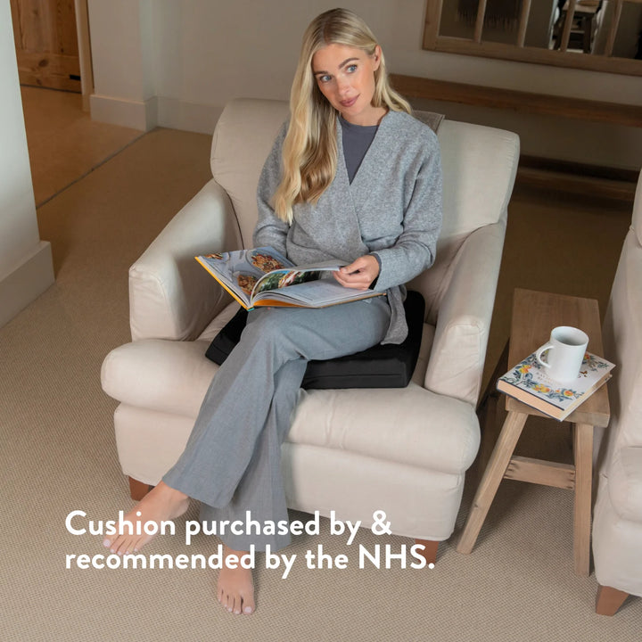 Catheter Cushion with cut out and discreet cover. High density foam handmade in the UK with a 2 year guarantee. Different sizes and colours available.