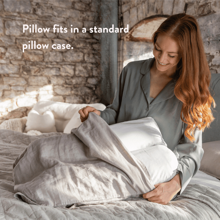 British Wool Contour Pillow - Natural, Anti-Allergy, Luxury Putnams Chemical free UK Best Wool pillow