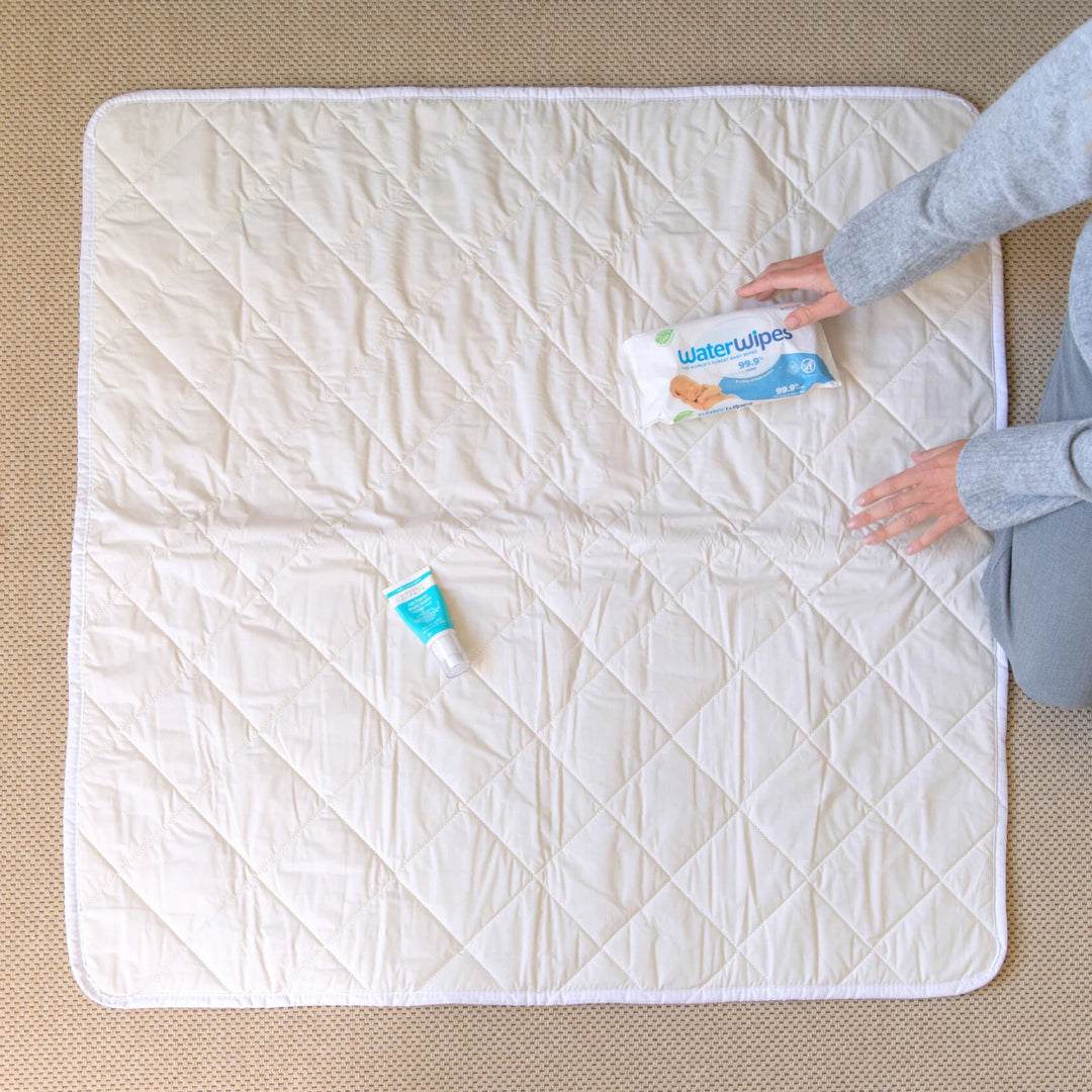 Organic Baby Playmat - 100% Cotton & Washable British Wool Plastic free square