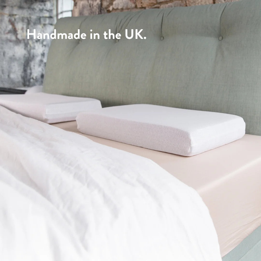 Graphite latex foam alternative natural chemical free plant made springy height adjustable cushion head neck shoulders Putnams UK