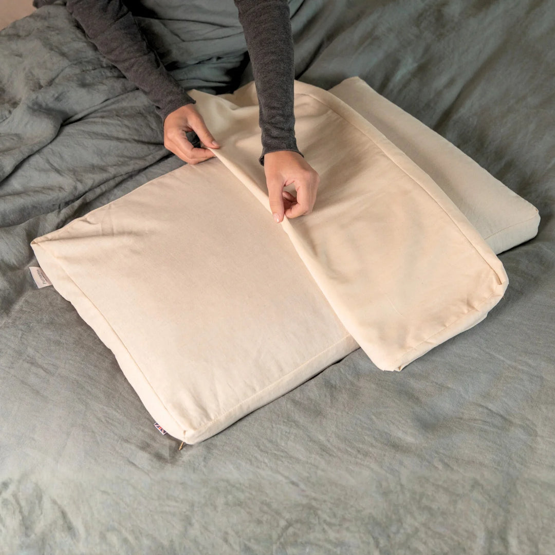 Local handmade pillow sustainable organic 100% cotton spare additional cover