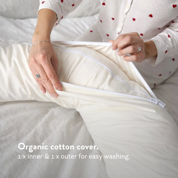 Organic cotton pregnancy pillow British wool easy washing
