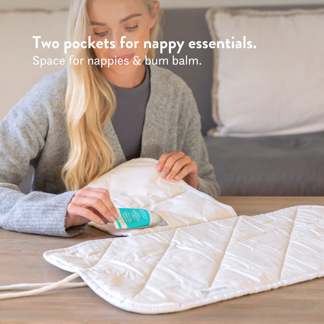 Travel Baby Changing Mat - Washable Wool & Organic Cotton