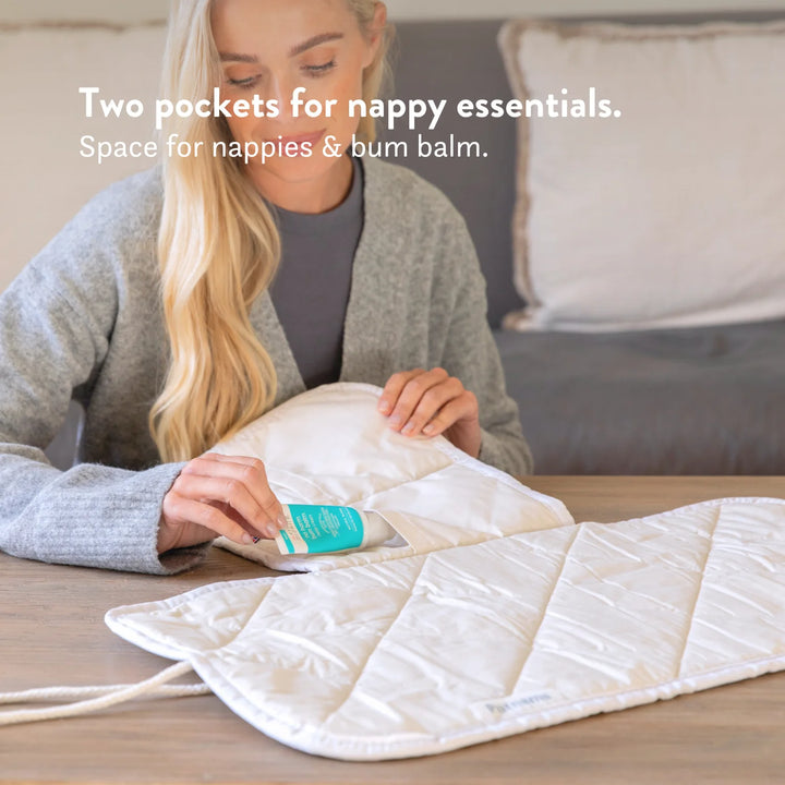Travel Baby Changing Mat - Washable Wool & Organic Cotton