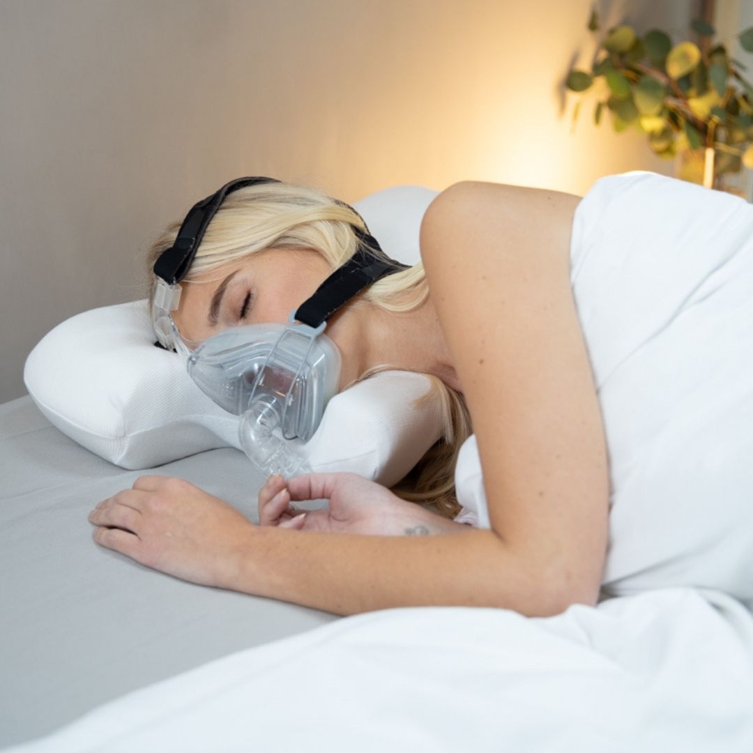 Advanced CPAP Pillow Sleep Apnoea - Putnams mask leaks air blowing into eyes pain discomfort face cant sleep
