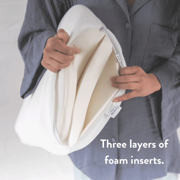 Putnam Self-Adjusting Pillow foam core removable layers- Putnams height adjusting adjust pillow